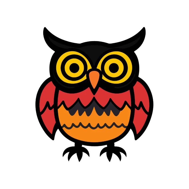 Eule Halloween Comic Lustig