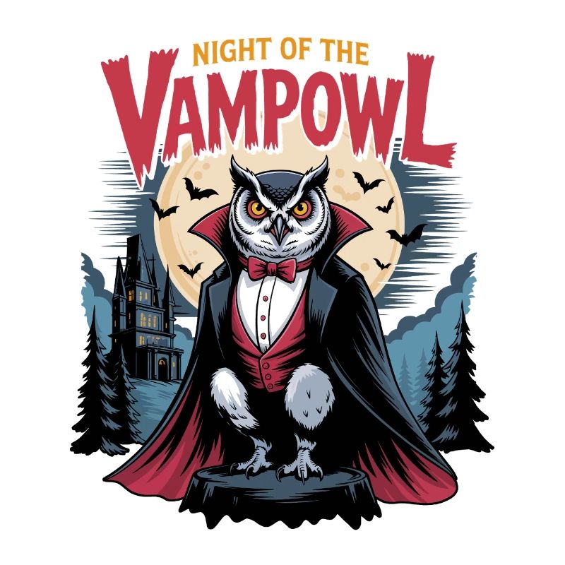 Vampowl Nachtmotiv Vampir-Eule