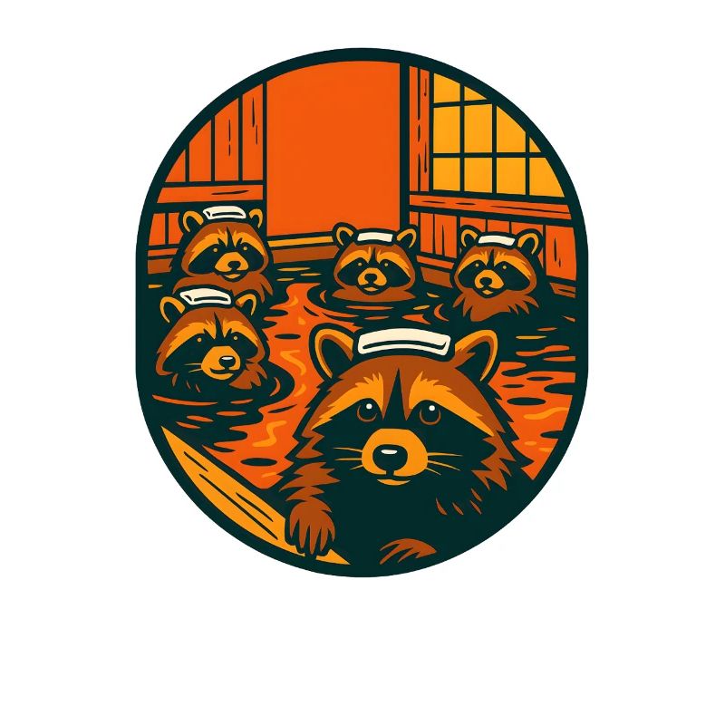 Waschbär Heiße Quelle