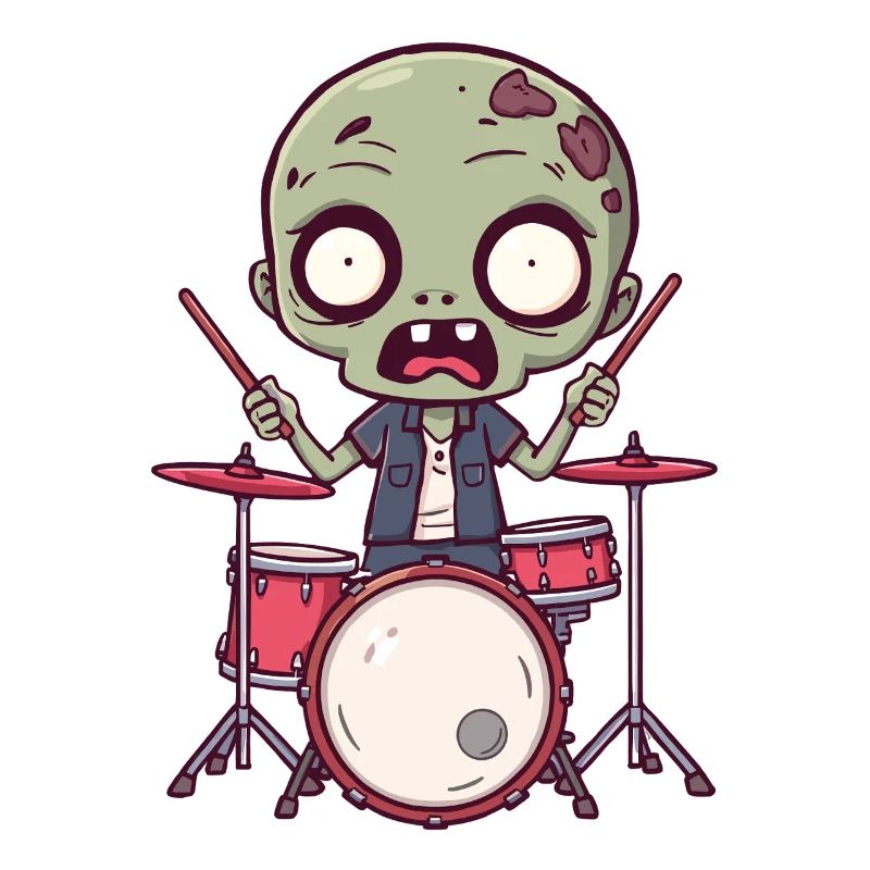 Gruseliger Schlagzeugspieler - Zombie