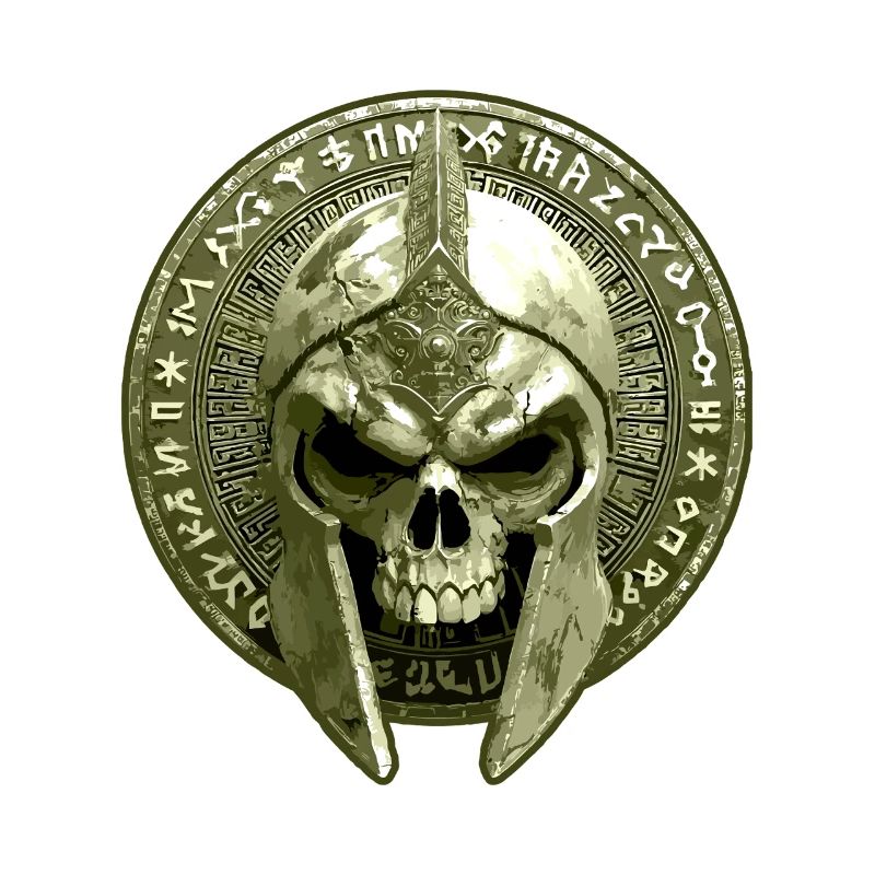 Spartan Skeleton Gladiator Skull