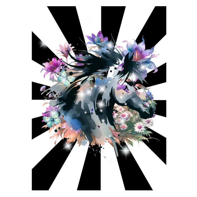 Retro Pferd Pferde Mädchen 