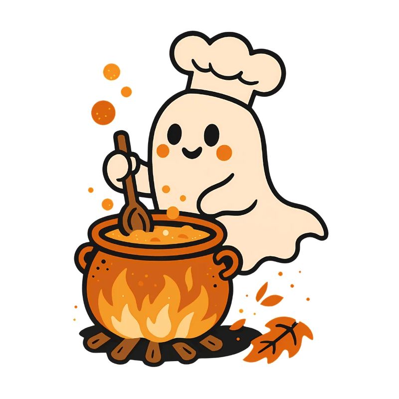 Kochender Geist im Herbsttopf