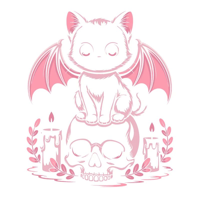 Kawaii Pastel Goth Katze