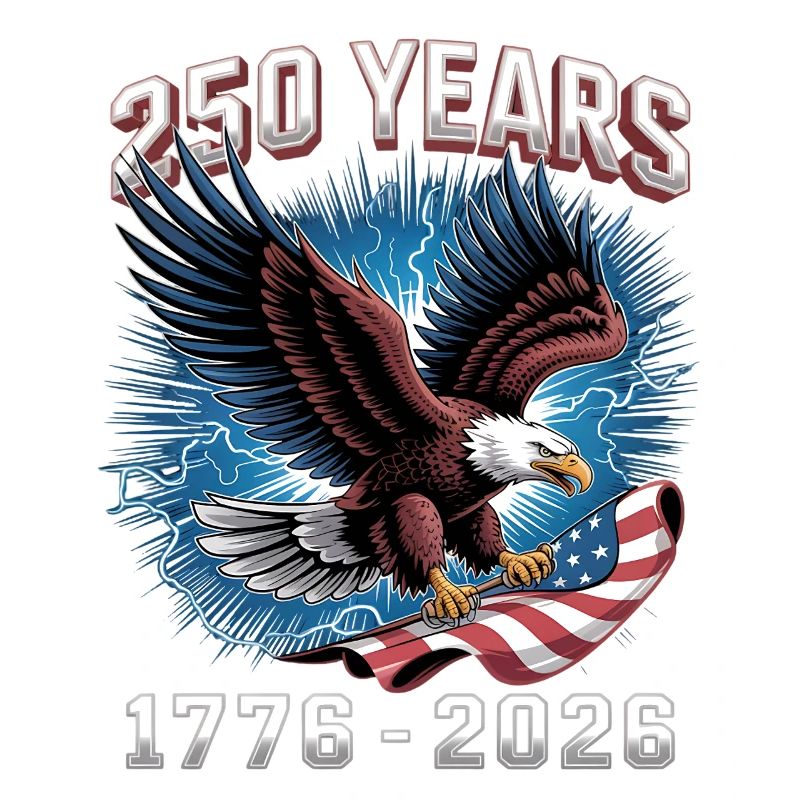 Aigle avec drapeau – 250 ans