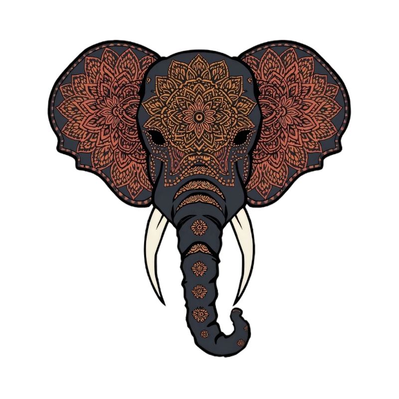 Mandala Elephant Head