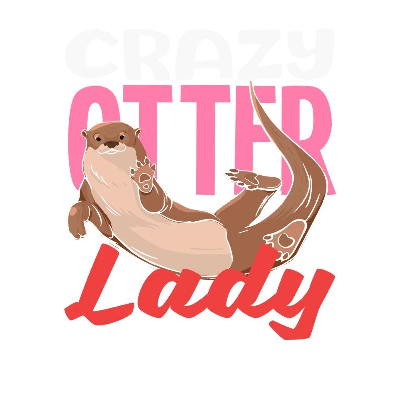 Verrückte Otterdame Seeotter Cartoon
