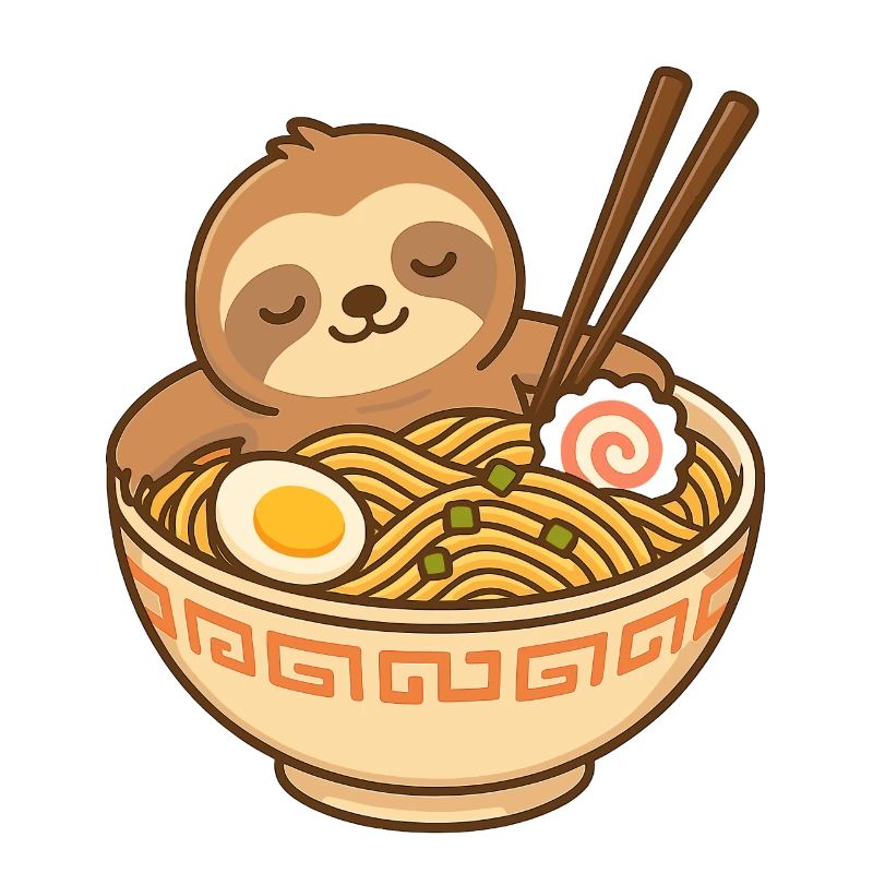 Ramen-Schlummer-Sloth
