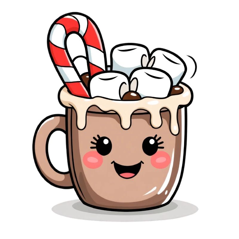 Kuschelig Kakaobecher mit Marshmallows