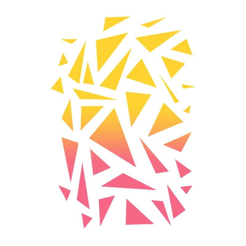 Triangle Pattern - Yellow Red