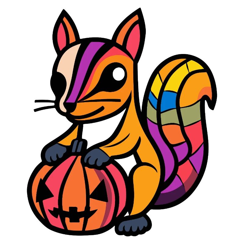 Eichhörnchen Halloween Zombie
