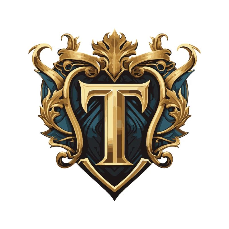 T Buchstabe Name Krone