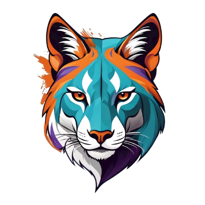 Prismatischer Tigerkopf Illustration