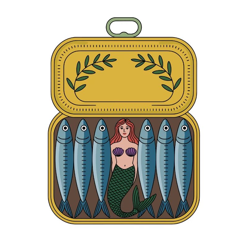 Meerjungfrau im Lunchbox-Design