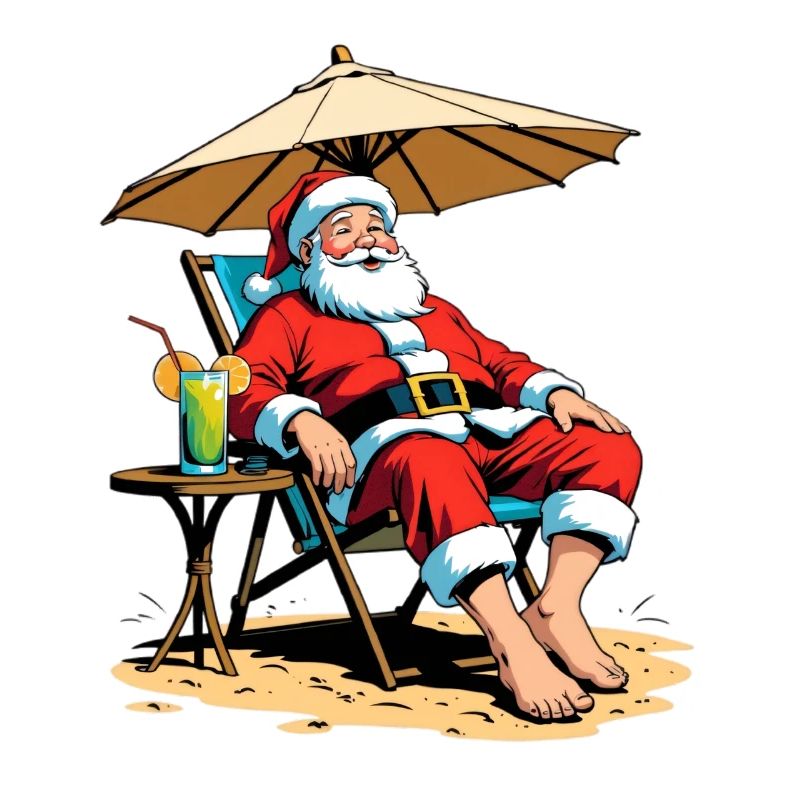 Strand Weihnachtsmann Urlaub