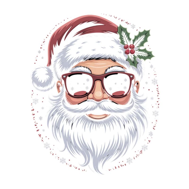 Hipster Santa mit Sonnenbrille