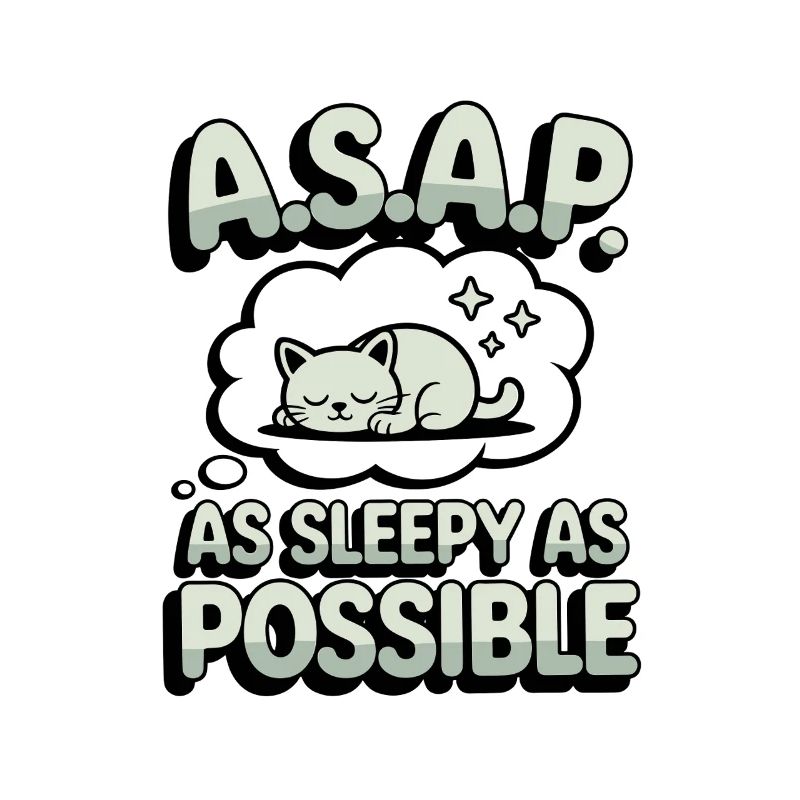 A.S.A.P Schlaf Katze Cartoon