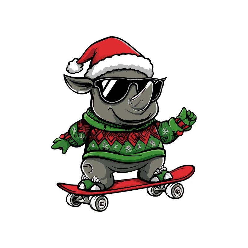 Nashorn Weihnachten Lustig