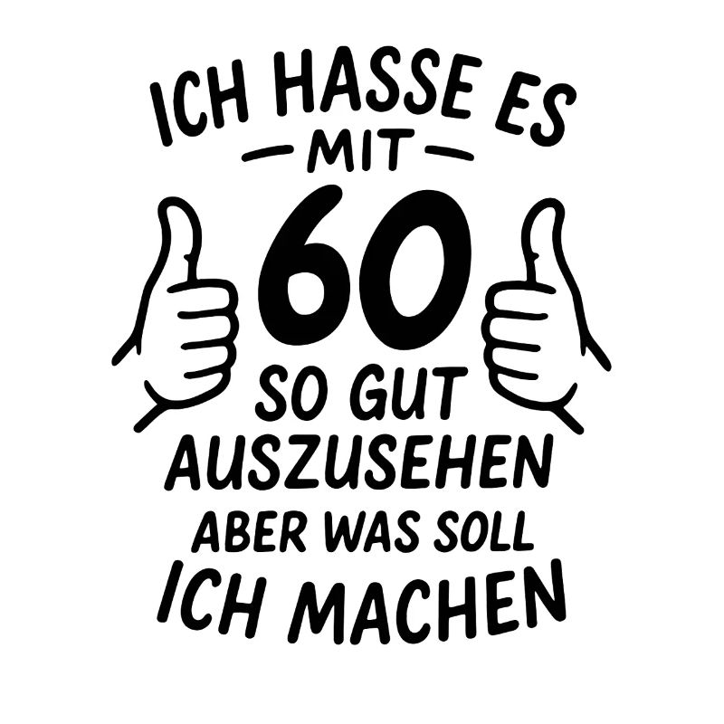 Ich hasse es mit 60 so gut auszusehen - Spruch
