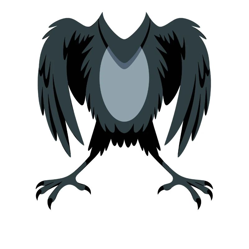 Raven Wings Silhouette