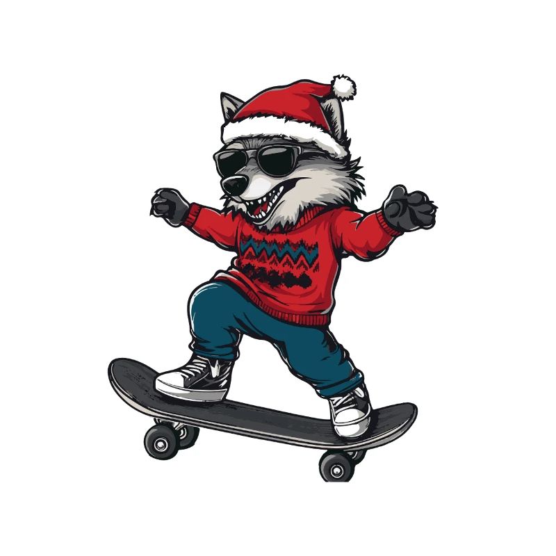 Wolf Weihnachten Lustig