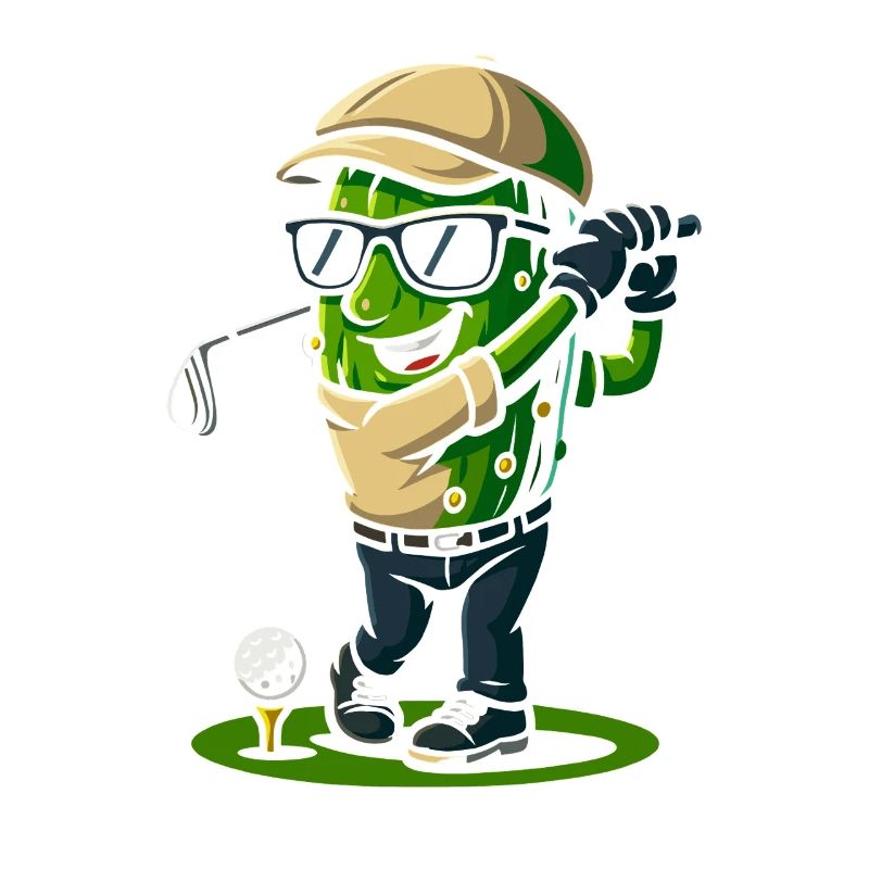 dessin animé de golfeur de cactus