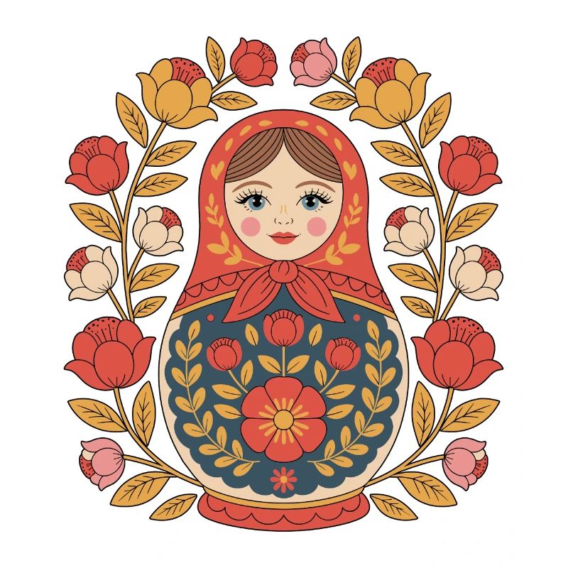 Matryoshka Blumenkranz Design