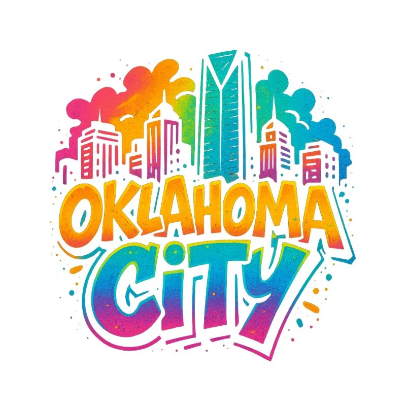 Oklahoma City Neon Skyline