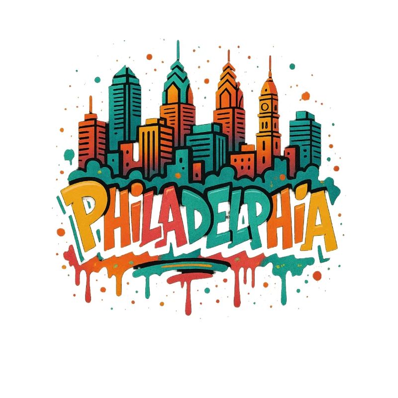 Philly Graffiti Skyline