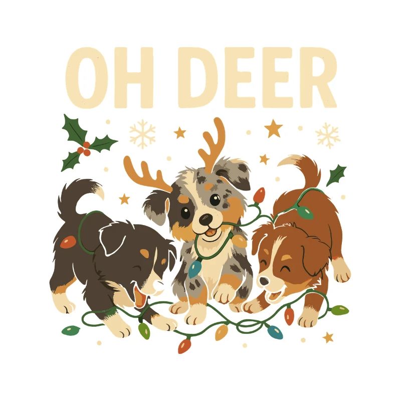 Süßes Australian Shepherd Weihnachtsdesign