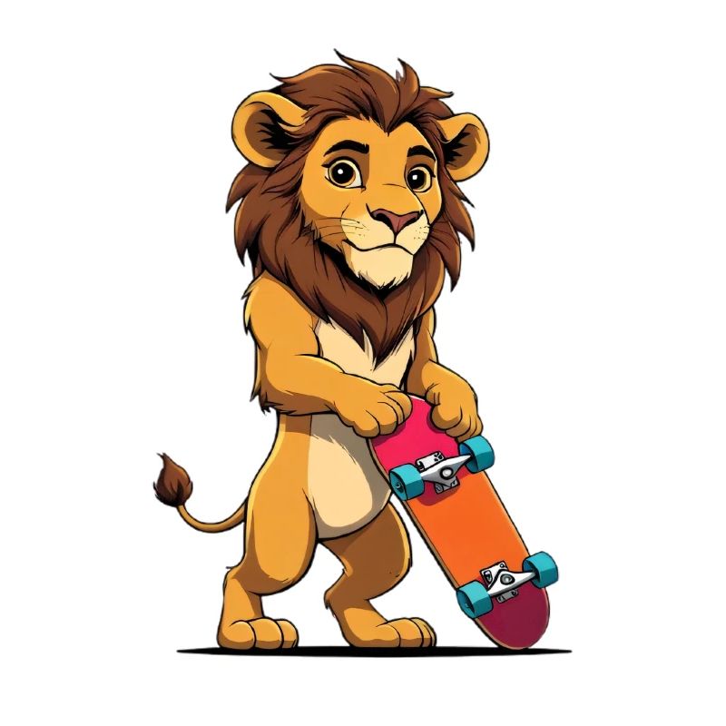 Löwenjunge Skateboard Power