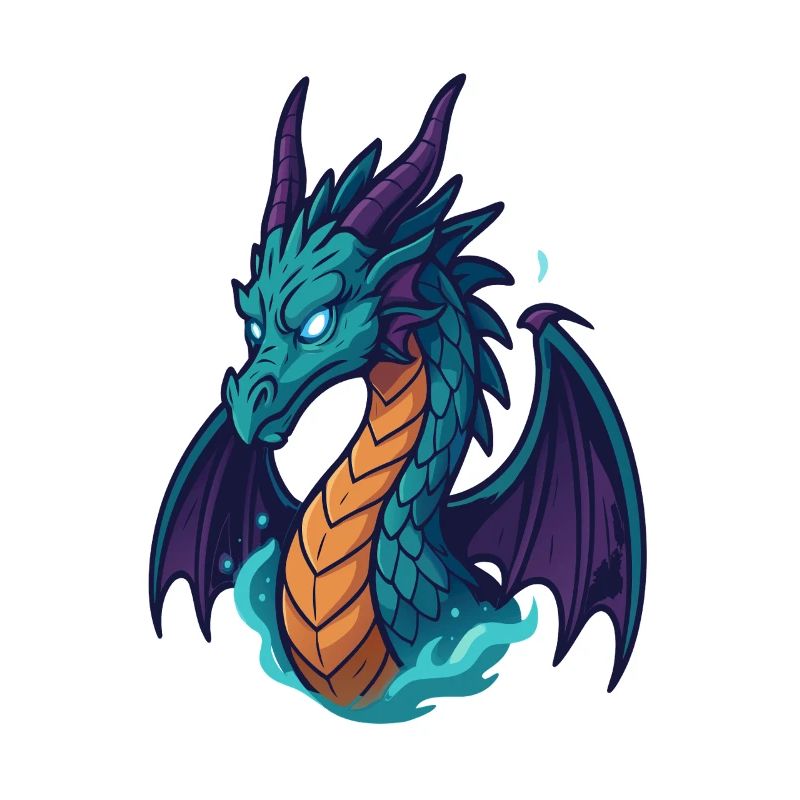 Meeresdrache Neonkopf