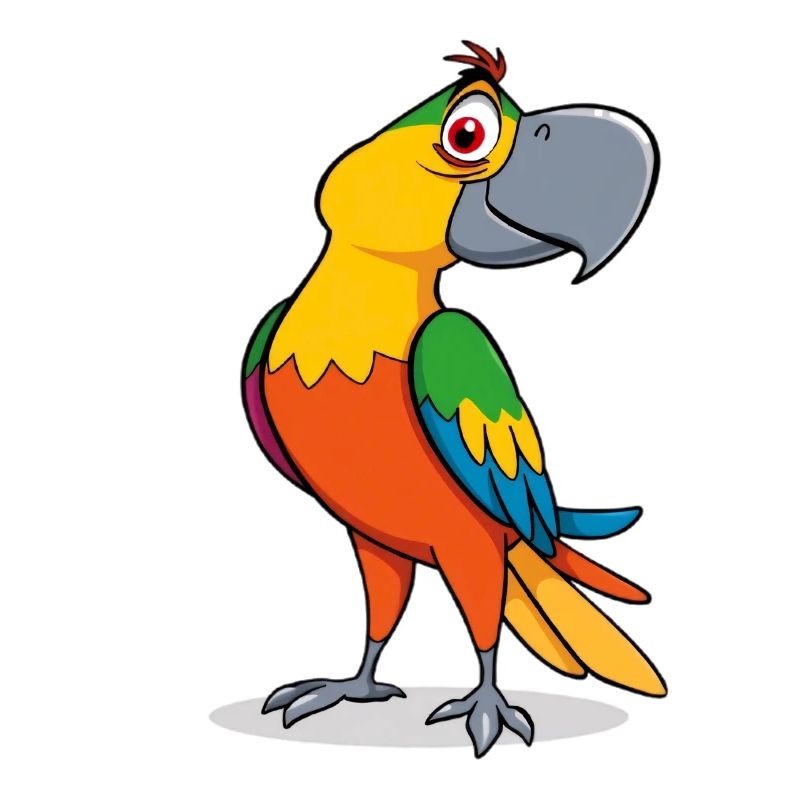 Bunter Papagei Cartoon