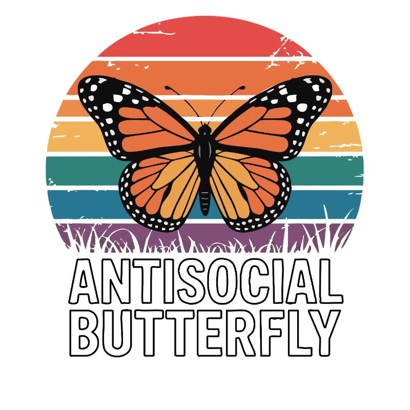Antisocial Butterfly - Retro Schmetterling