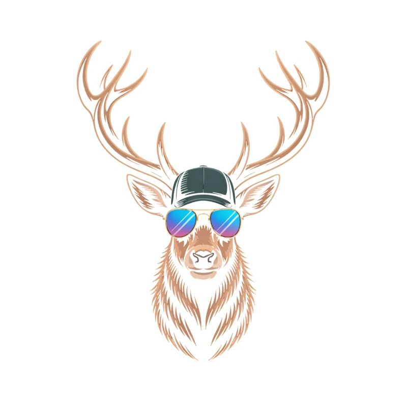 Cooler Hirsch mit Geweih