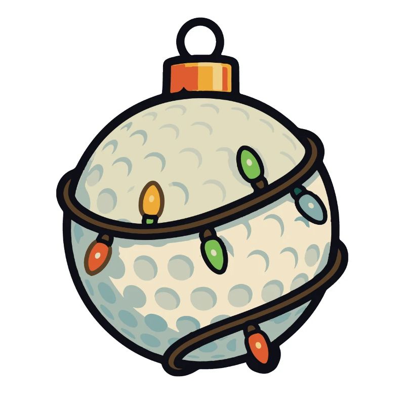 Lustiges Golfball Weihnachtsdesign