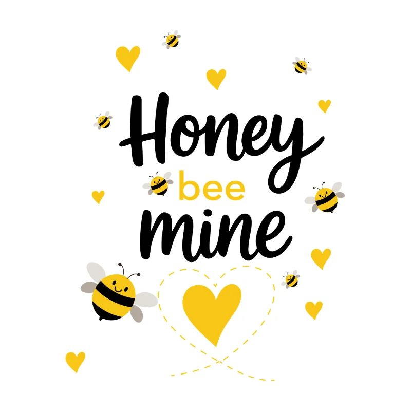 Honigbienen-Mine - Bienen & Gelbes Herz