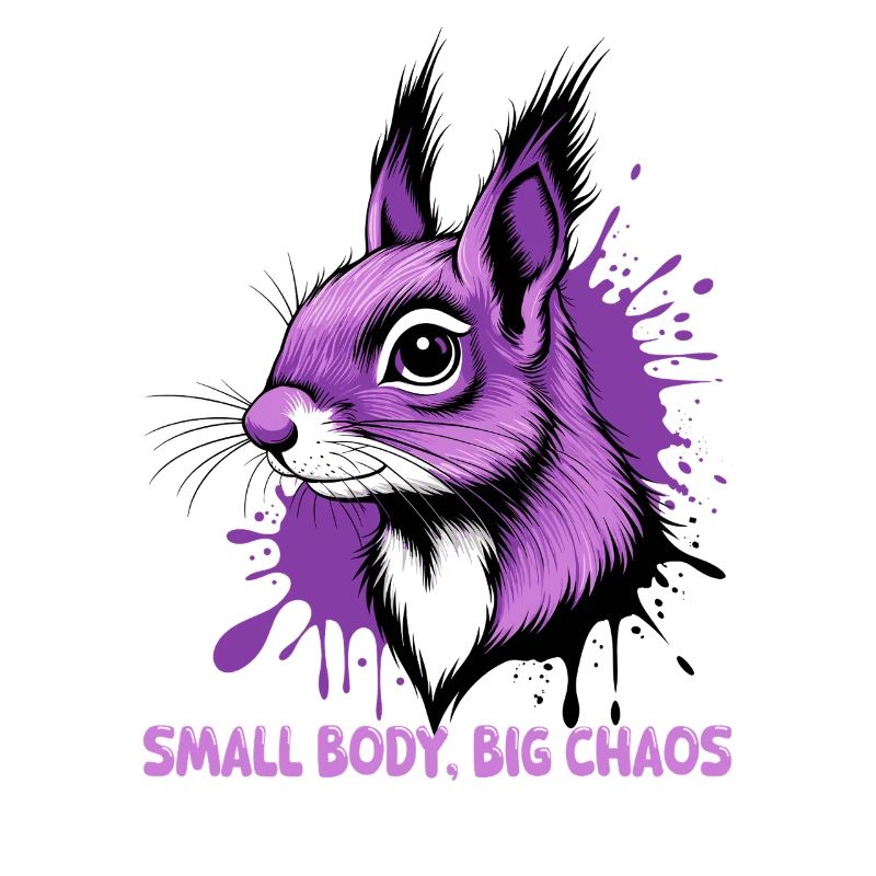 Lila Hase Chaos Druck
