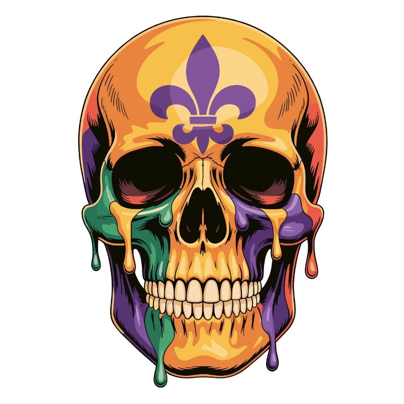 Mardi Gras Totenkopf Shirt