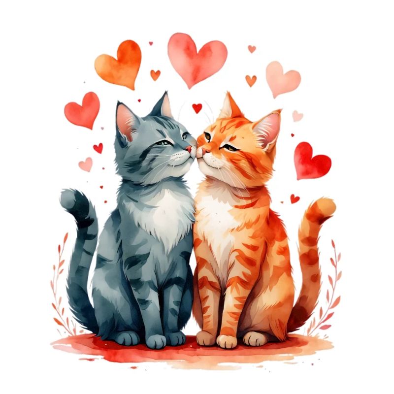 Katzenherz Zweisamkeit
