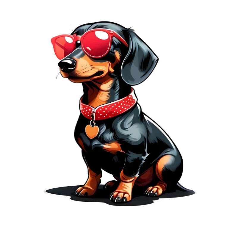 Cooler Dackel mit Sonnenbrille
