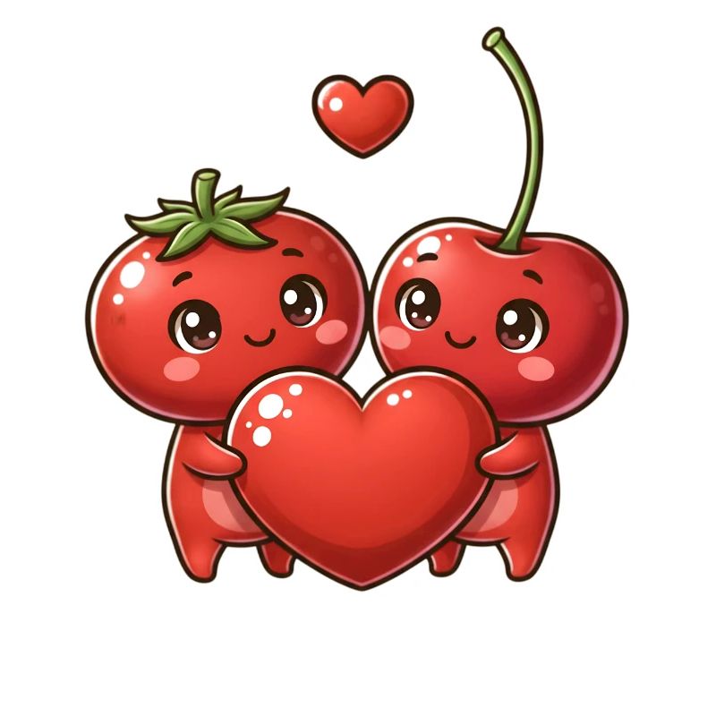 Kirschherzen verschlungen kawaii