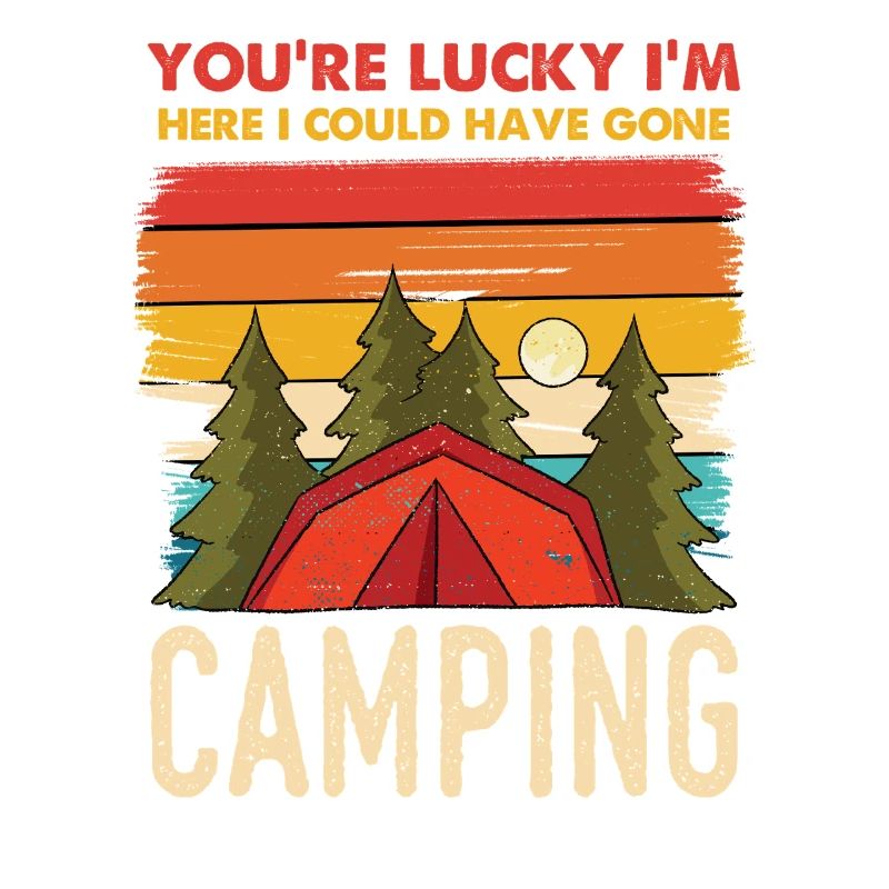 Camping Retro Sonnenuntergang