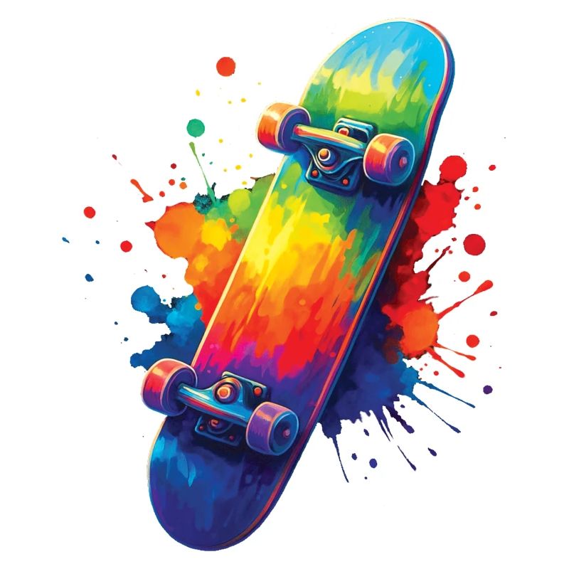 Multicolor Skateboard - Art Splash Skate