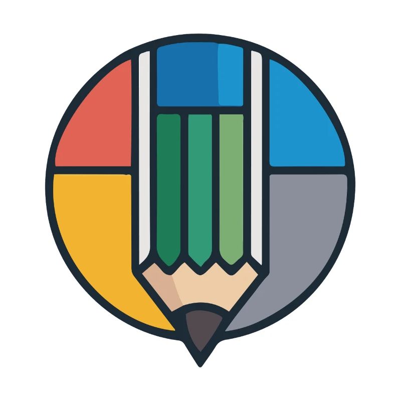 Farbrad-Bleistift-Symbol