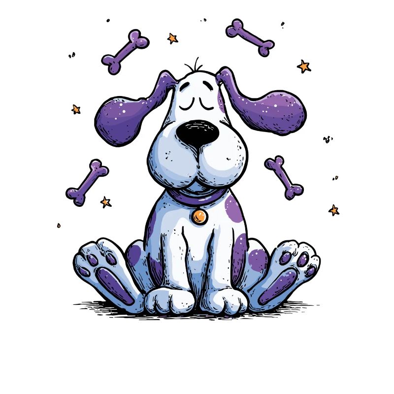 Space Dog with Bone Star