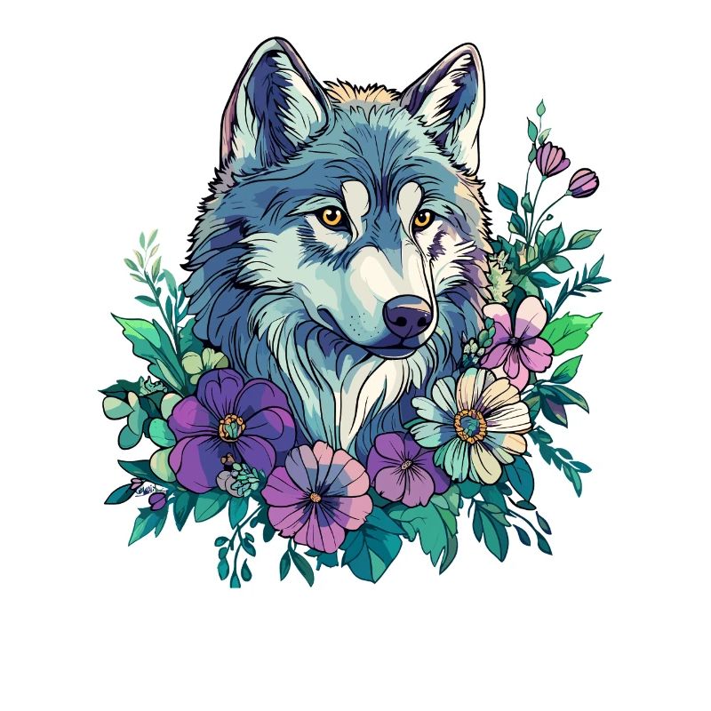 Blütenwolf im Farbkranz