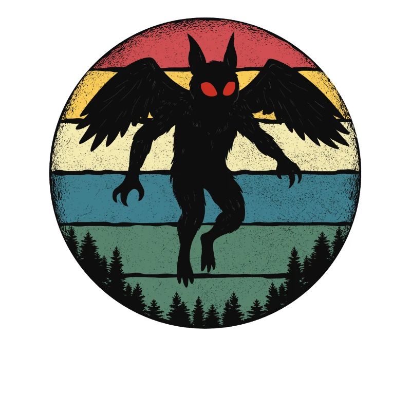 Mothman Retro Cryptid Legend