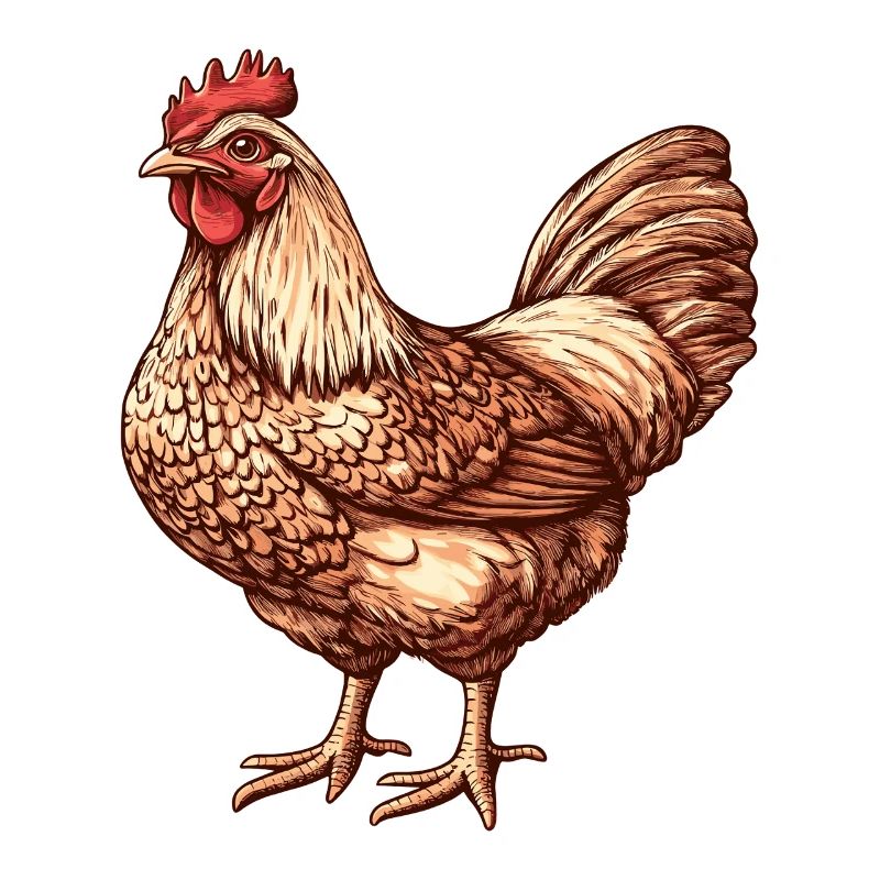 Lebendige Huhn-Illustration
