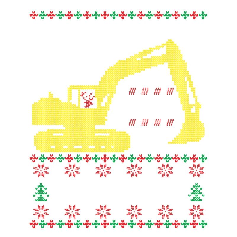 Digging into Ugly Christmas Excavator Construction Worker